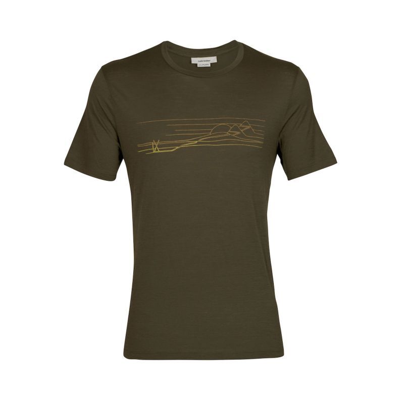 Icebreaker Tech Lite II SS Tee Ski Stripes - Merino undertøj - Herrer