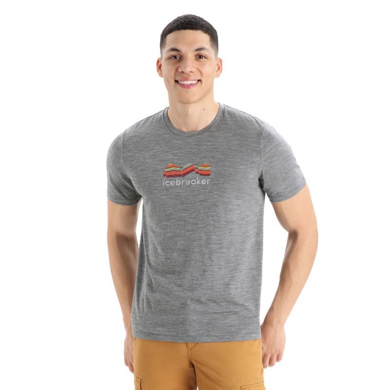 Icebreaker Tech Lite II SS Tee Mountain Geology - Maglietta lana merinos - Uomo