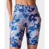 Blue Floral Grid Print