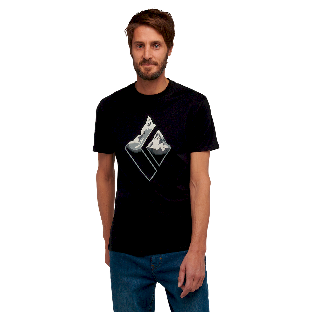 Black Diamond Mountain Logo Ss Tee - T-shirt - Heren