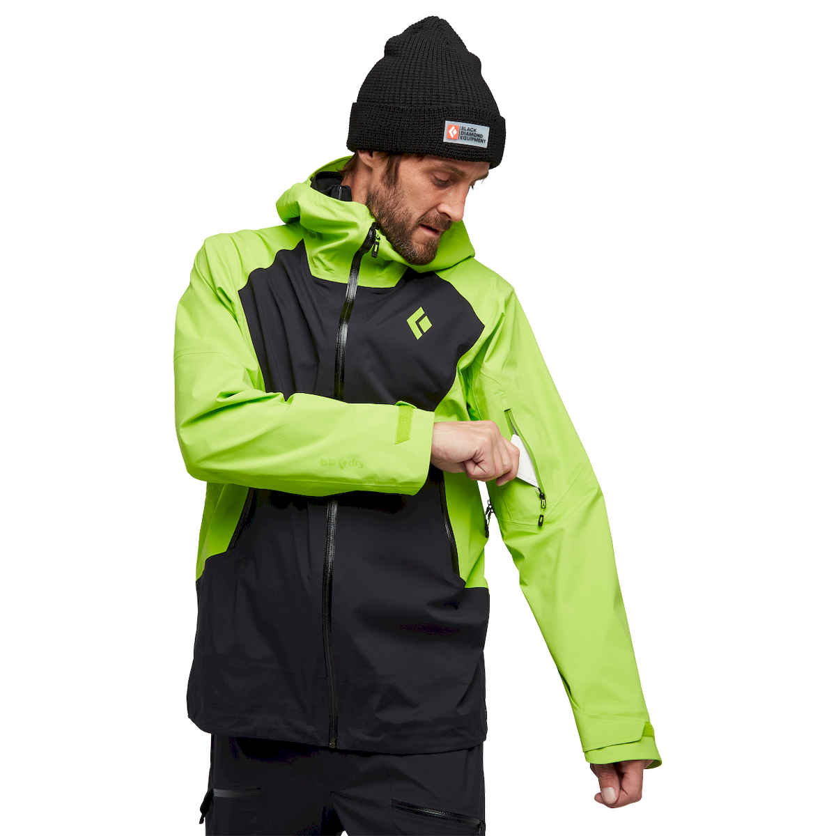 BLACK DIAMOND MEN'S RECON STRETCH PRO SHELL | FOREST/LIME