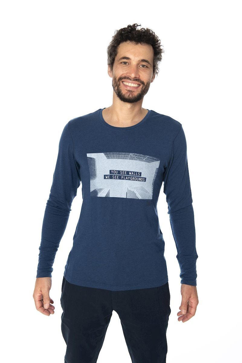 Snap Technical Merino LS - T-shirt en laine mérinos | Hardloop