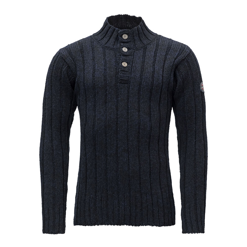 Devold Nansen Wool Button Neck Jumper