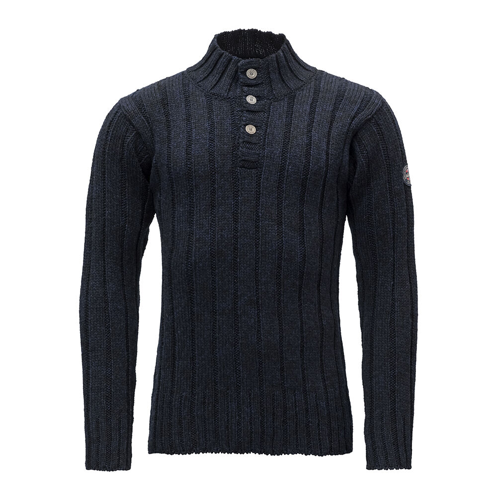 Devold Nansen Wool Button Neck - Pullover | Hardloop