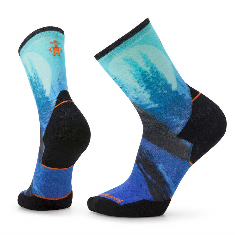 Smartwool Athlete Edition Run Raven Print Crew - Calze running