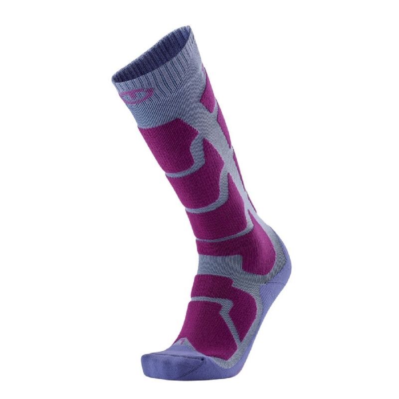 X-Socks Ski Silk Merino 4.0 Lady Gris/Rosa Calcetines de esquí