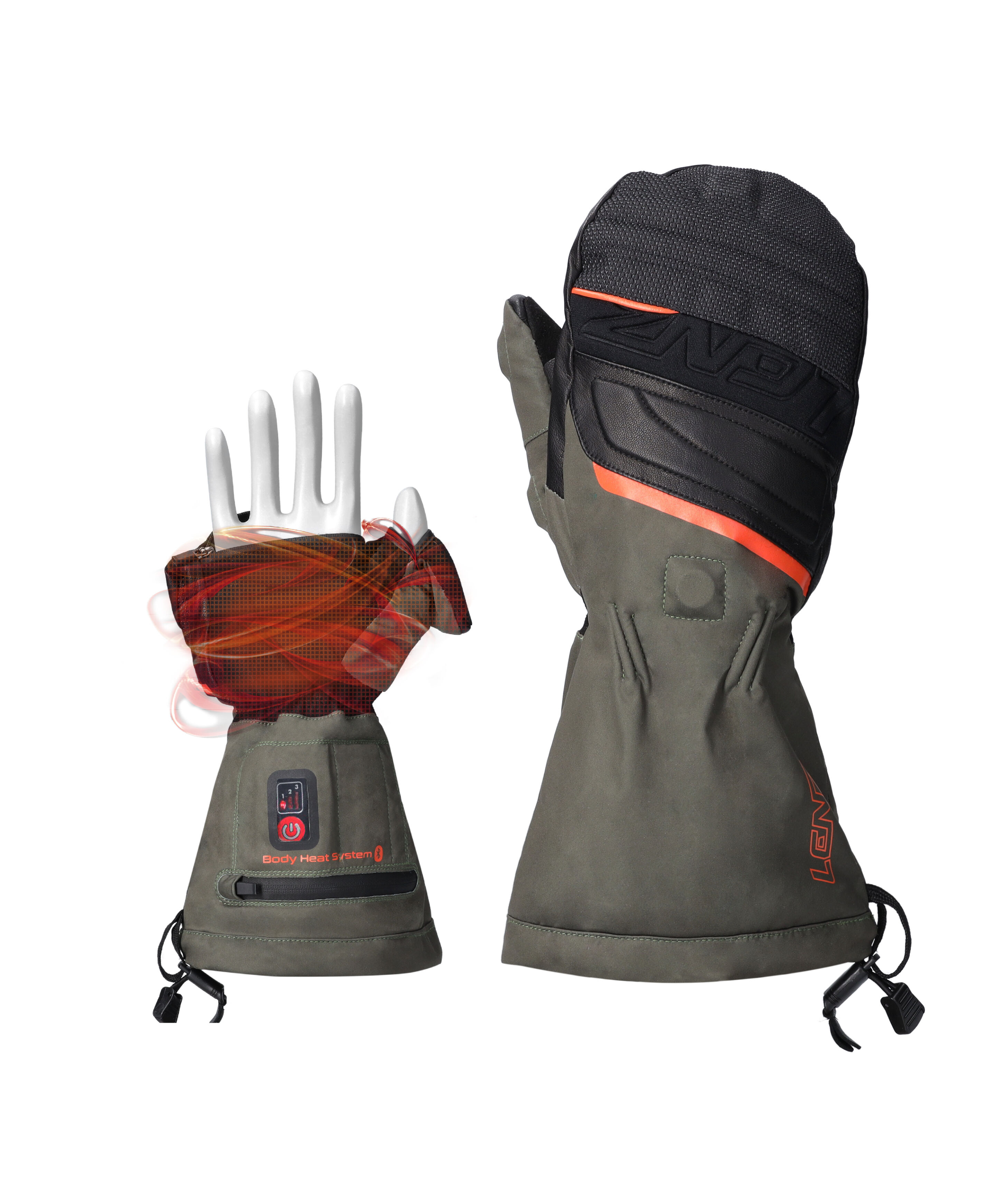 Lenz Heat Glove 1.0 Finger Cap Hunting Mittens - Moufles
