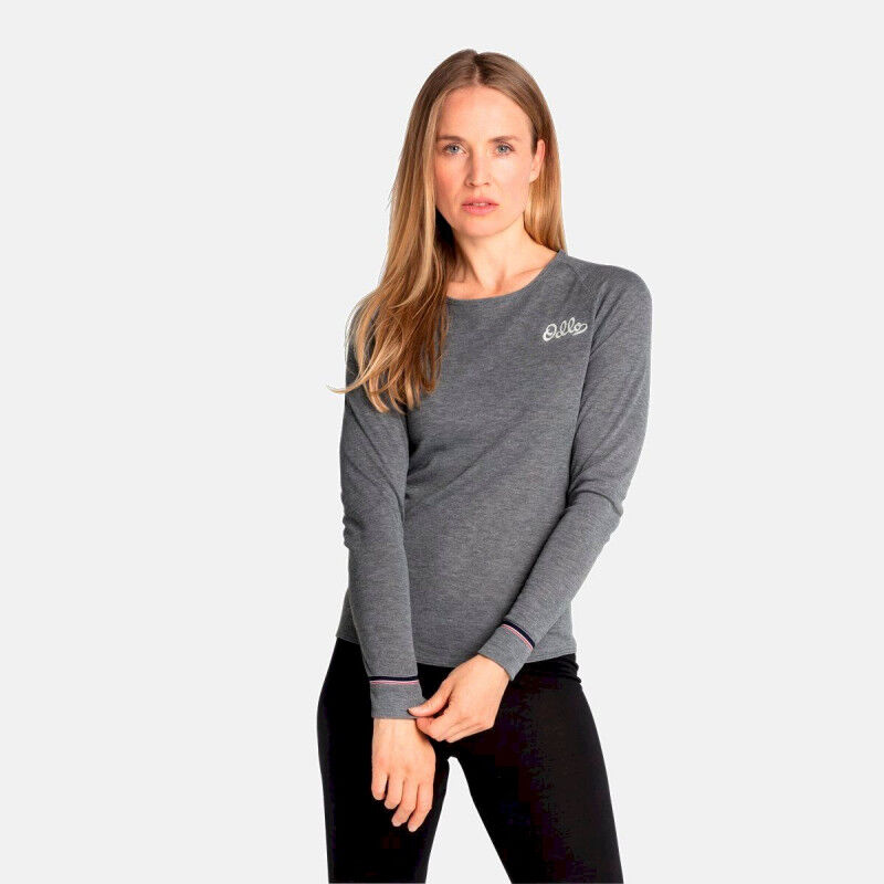 Odlo Originals Warm maillot 1/2 zip, pull thermique femme.