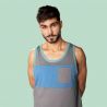 Snap Two-Colored Pocket Tank Top - Camiseta sem mangas homem | Hardloop