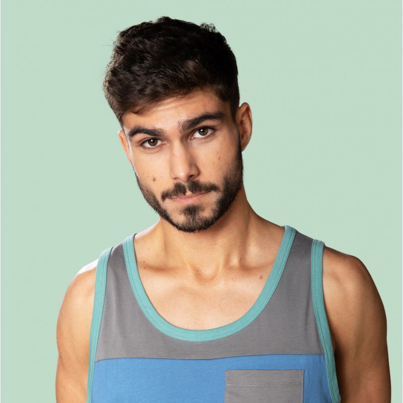Snap Two-Colored Pocket Tank Top - Débardeur homme | Hardloop