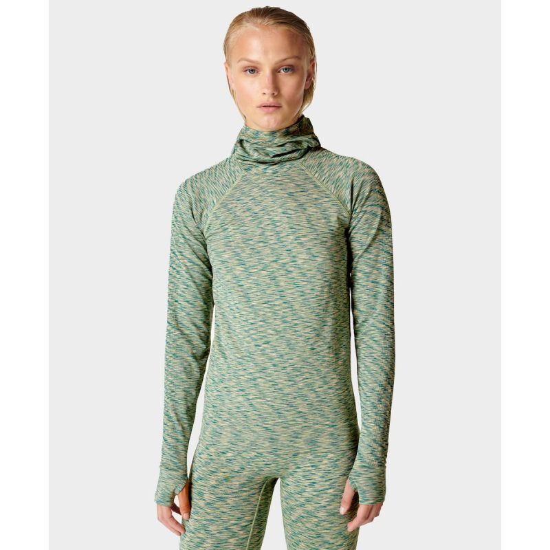 Sweaty Betty Spacedye Hooded Base Layer Top - Intimo - Donna