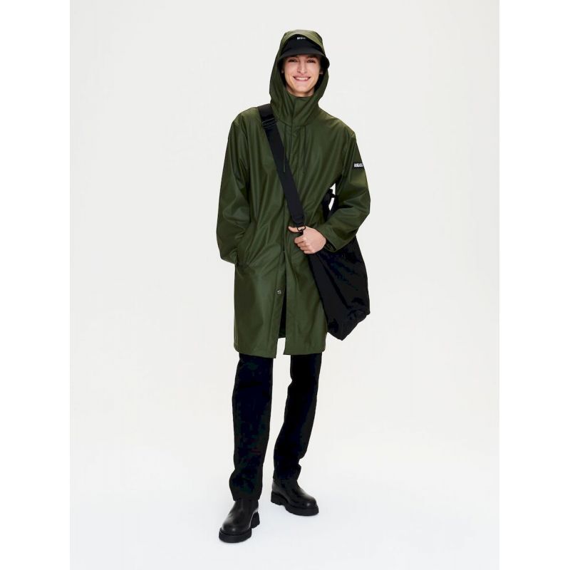 Aigle Parka longue matière waterproof à capuche - Parka - Heren