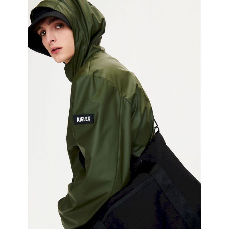 Aigle Parka longue matière waterproof à capuche - Parka - Herren