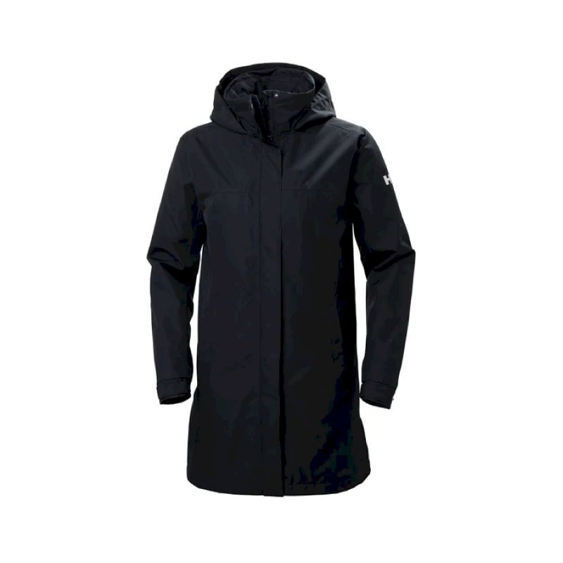 Black waterproof long jacket women's online