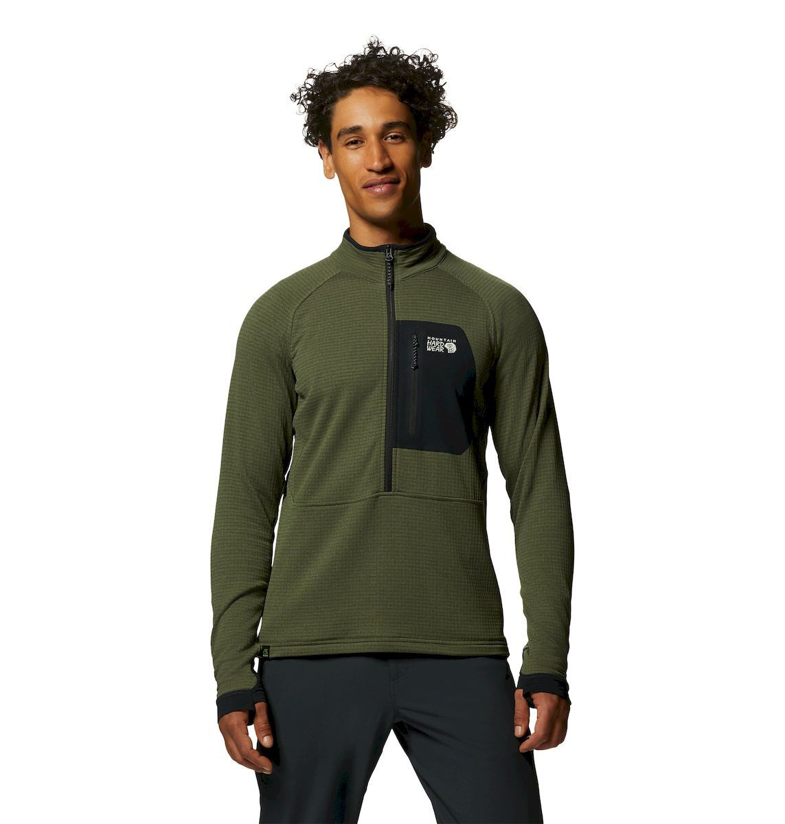 Mountain Hardwear Power Grid Half Zip Jacket - Windproof jacket - Men's | Hardloop