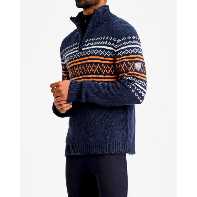 We Norwegians Setesdal Zip Up Pullover - Sweter z wełny Merino® męski | Hardloop
