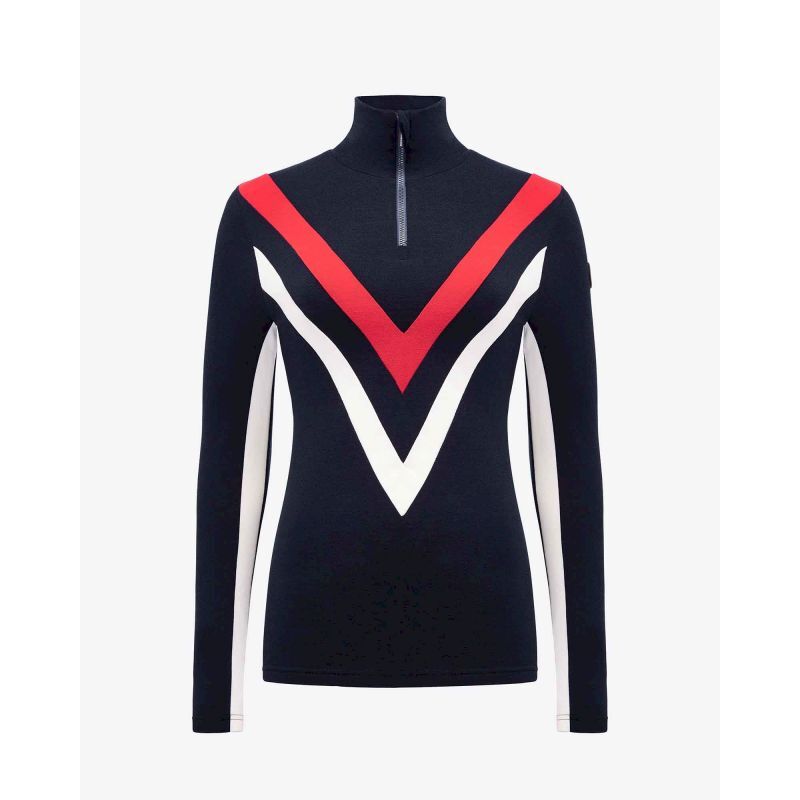 Voss Chevron Zip Up - Merino jumper - Women's
