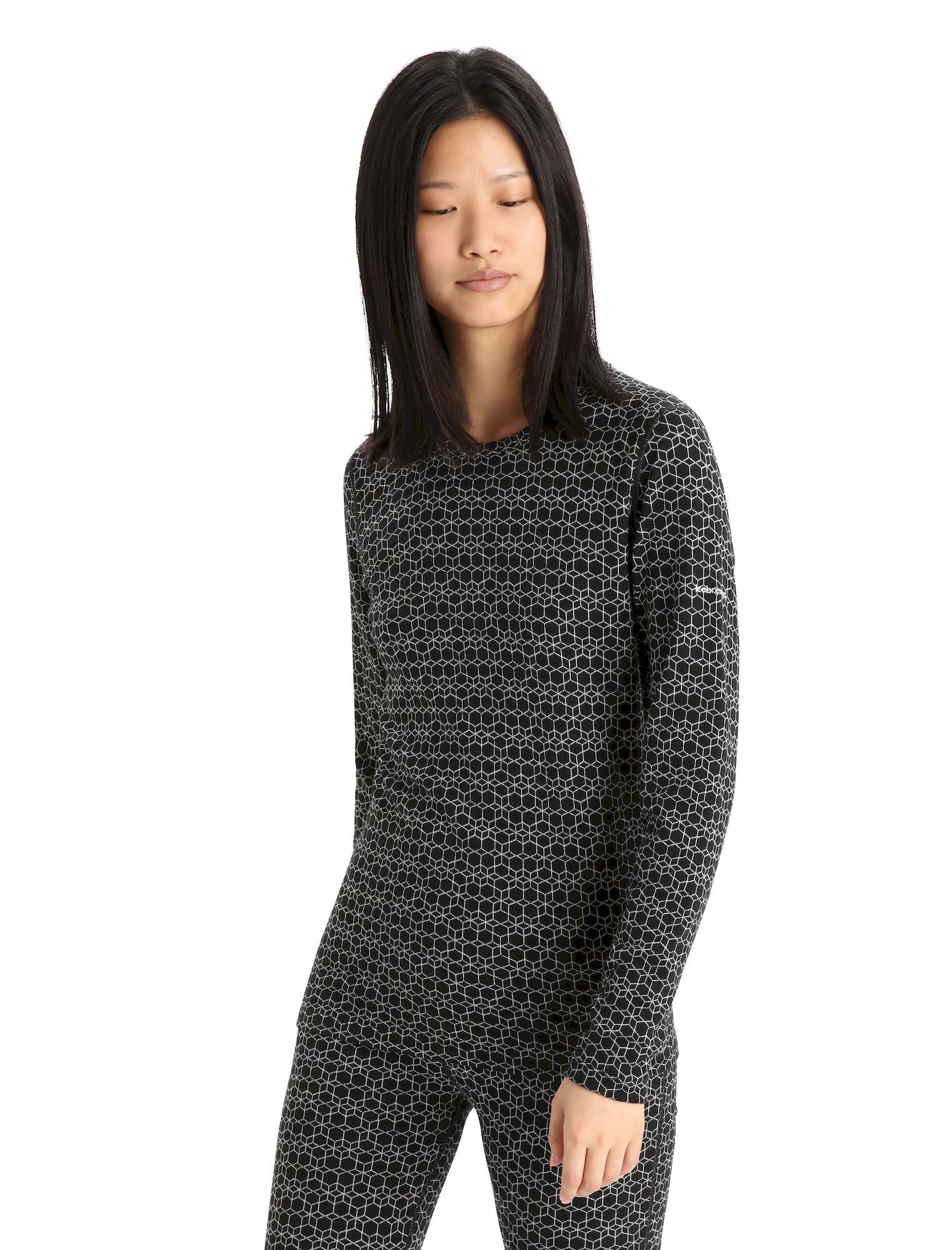 Icebreaker 250 Vertex LS Crewe Alpine Geo - Merino base layer - Women's | Hardloop