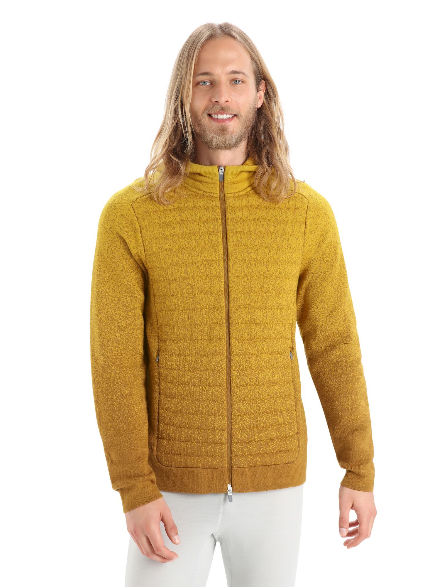Icebreaker ZoneKnit Insulated LS Zip Hoodie - Felpa di merino con cappuccio - Uomo | Hardloop