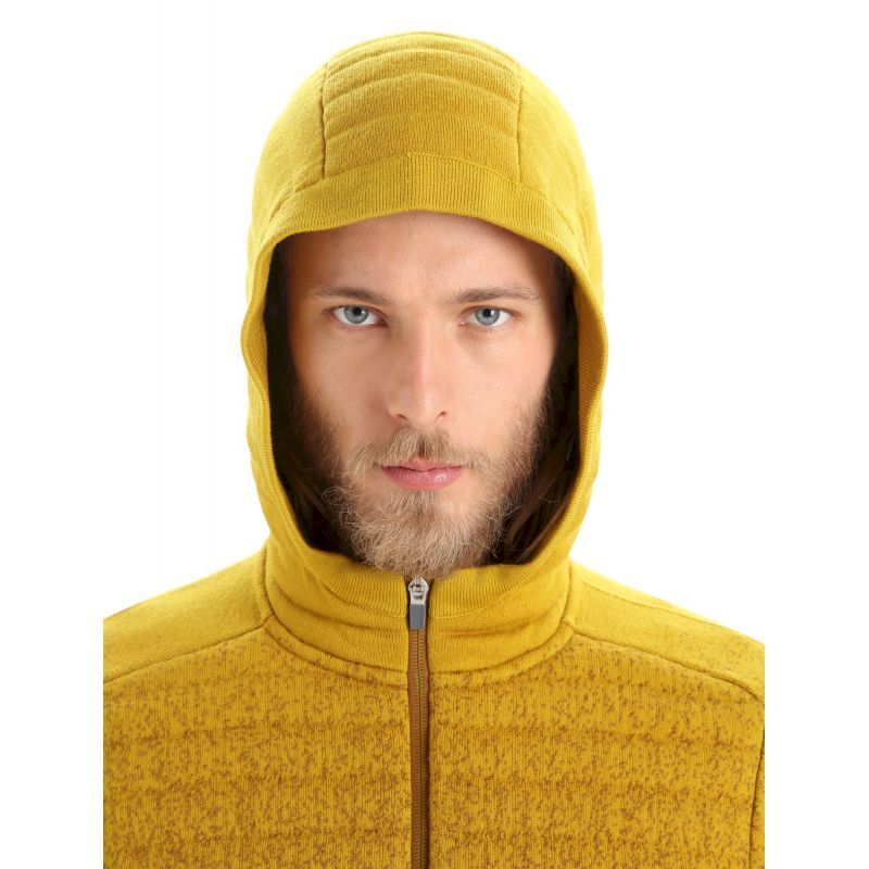 Icebreaker ZoneKnit Insulated LS Zip Hoodie - Merino Fleece jacket - Men's  I Hardloop