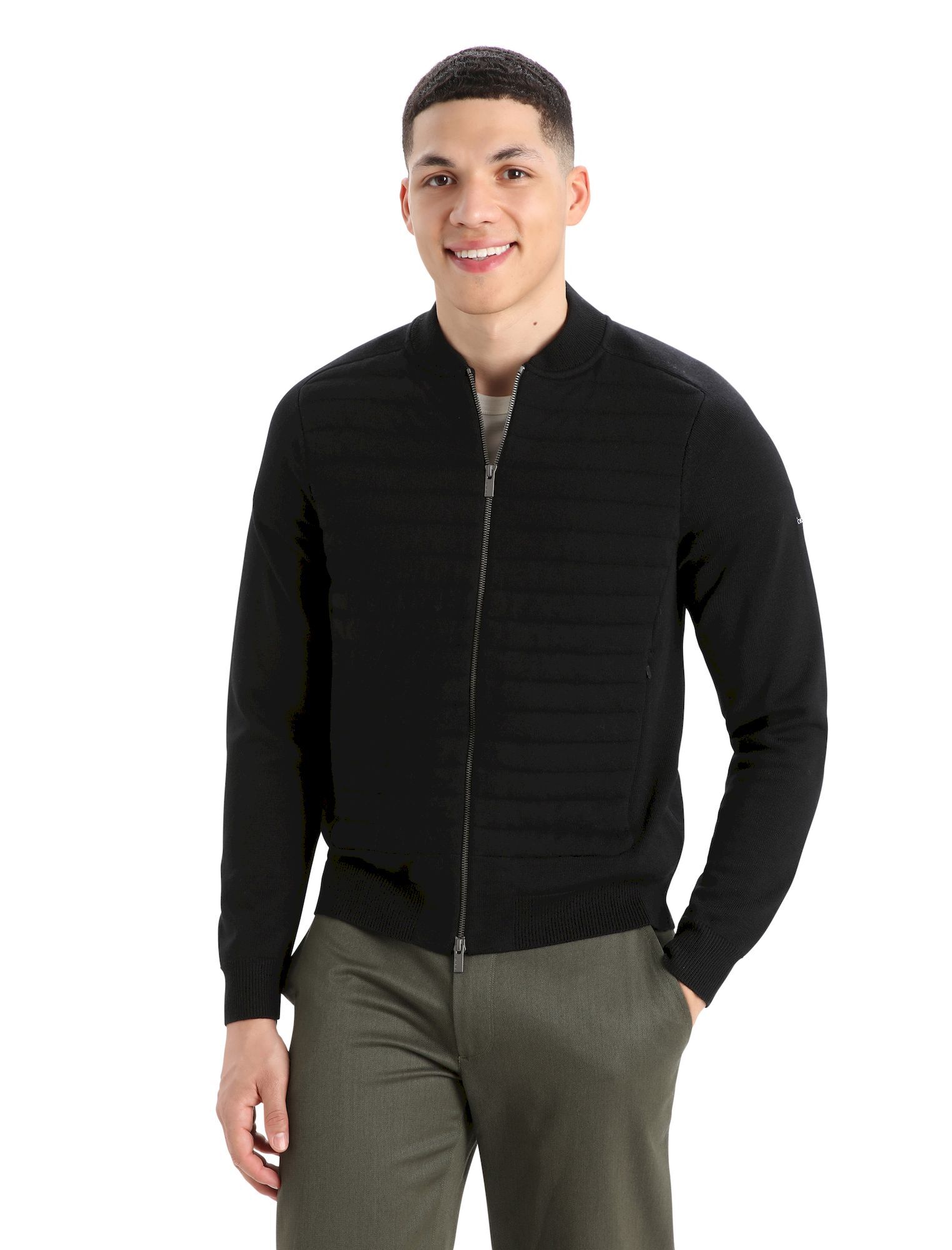 Icebreaker ICL ZoneKnit Insulated Knit Bomber - Sweatshirt en laine mérinos homme | Hardloop