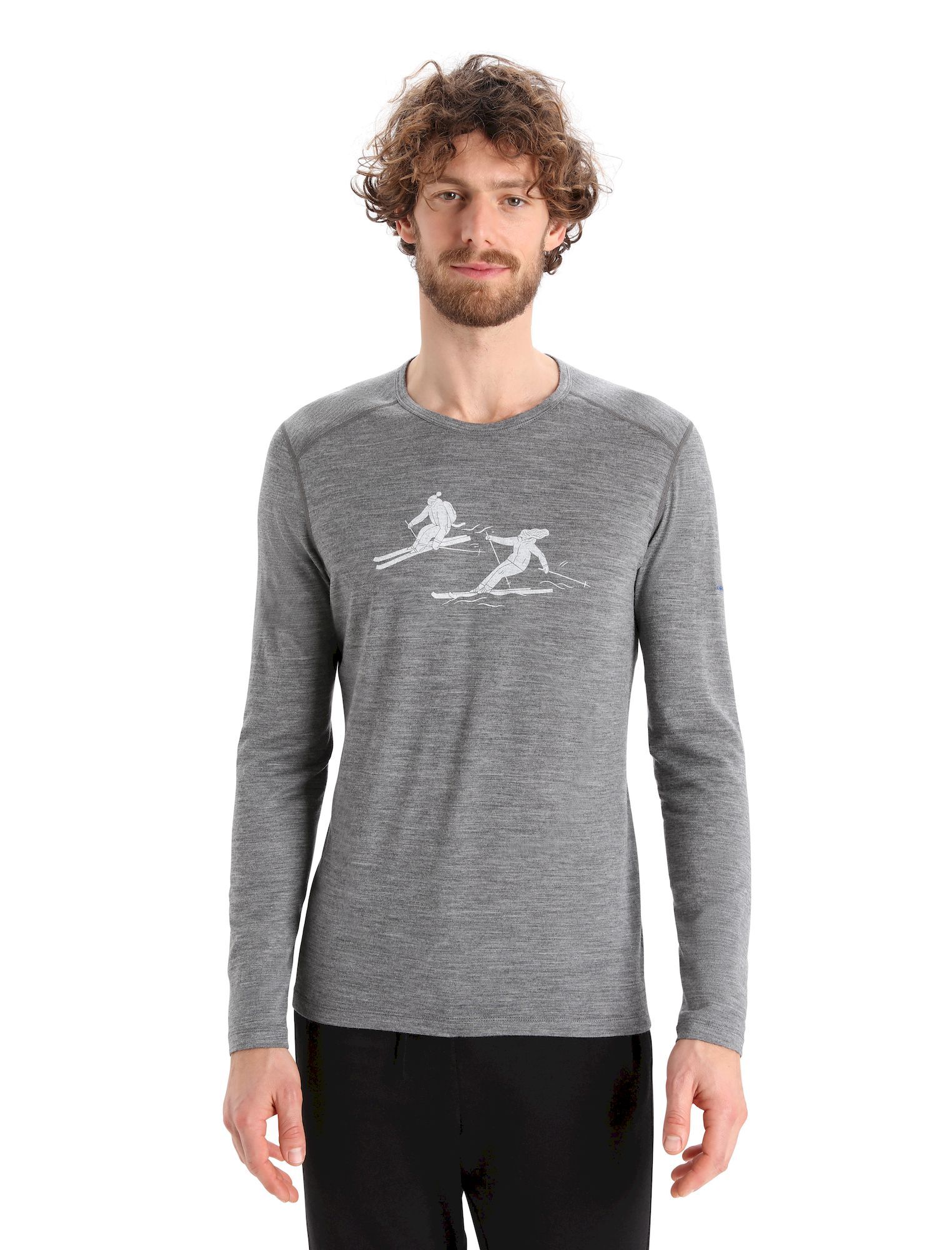 Icebreaker 200 Oasis LS Crewe Last Run - Sous-vêtement mérinos homme | Hardloop