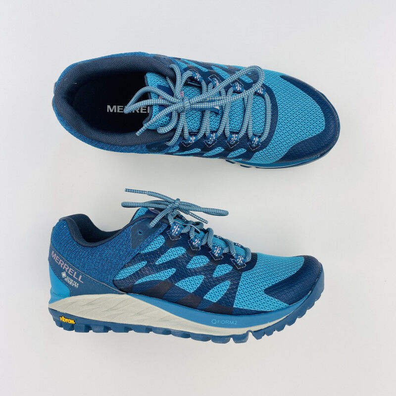 Merrell Antora 2 GTX - Tweedehands Trailrunningschoenen - Dames - Blauw - 37.5 | Hardloop