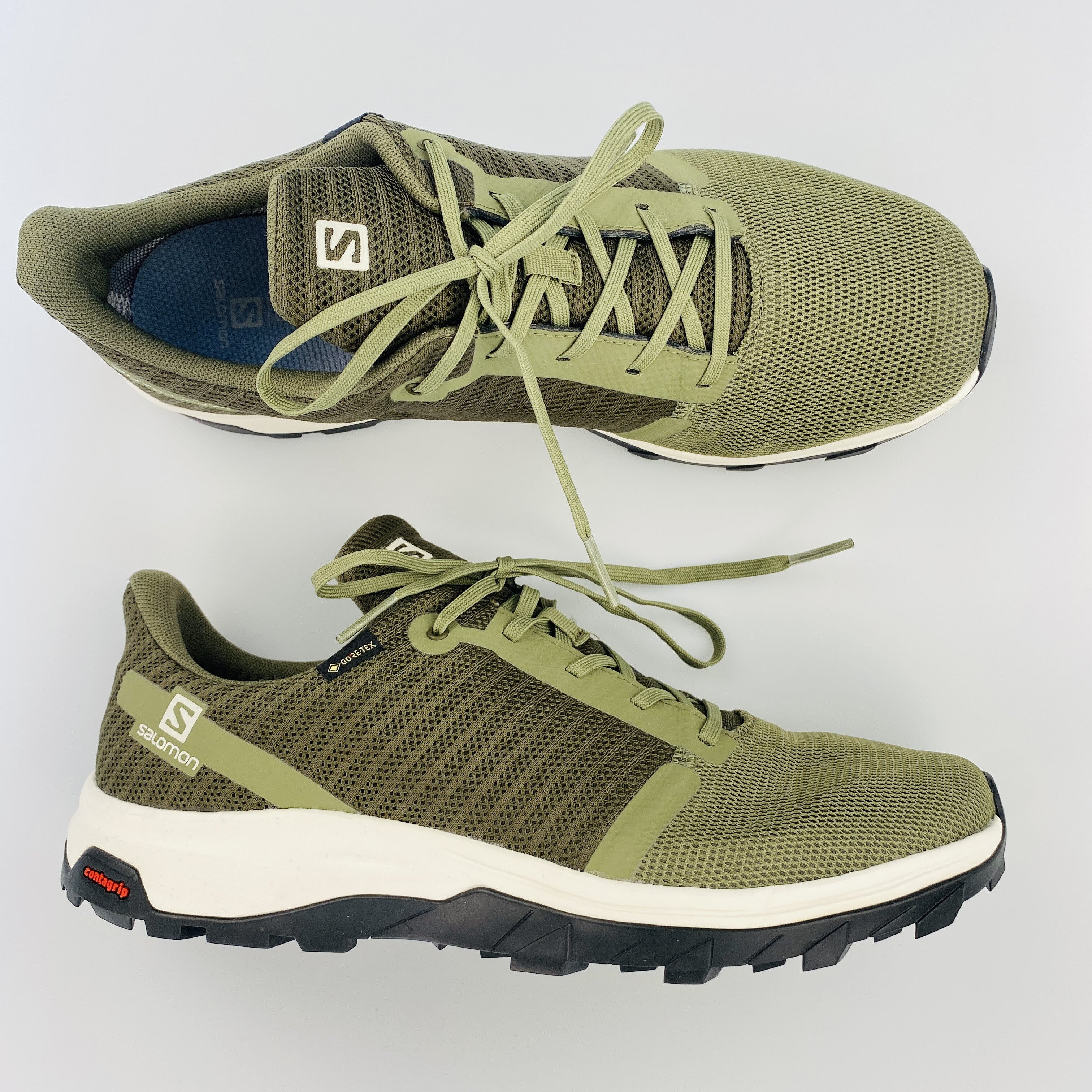 Salomon Outbound Prism GTX - Seconde main Chaussures randonnée homme - Vert olive - 45.1/3 | Hardloop