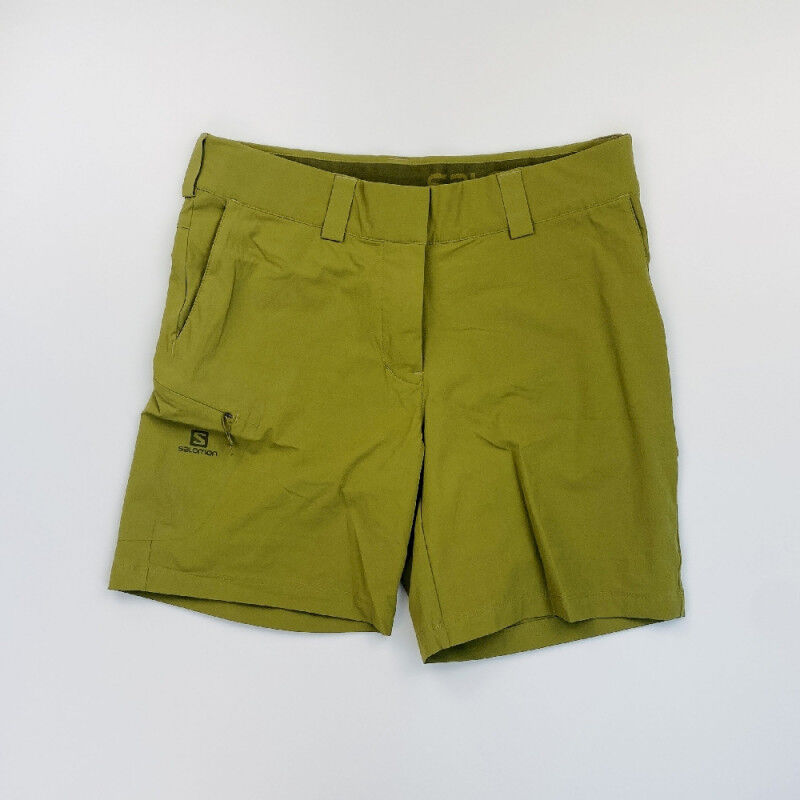 Salomon Wayfarer Short W - Tweedehands Short - Dames - Olijfgroen - 38 | Hardloop