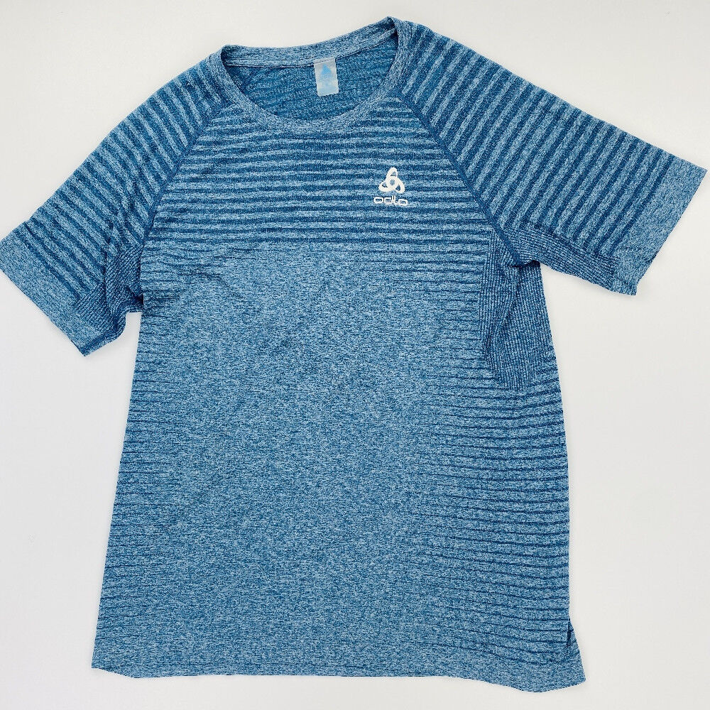 Odlo T-Shirt S/S Crew Neck Essential - Tweedehands T-shirt - Heren - Blauw - XL | Hardloop