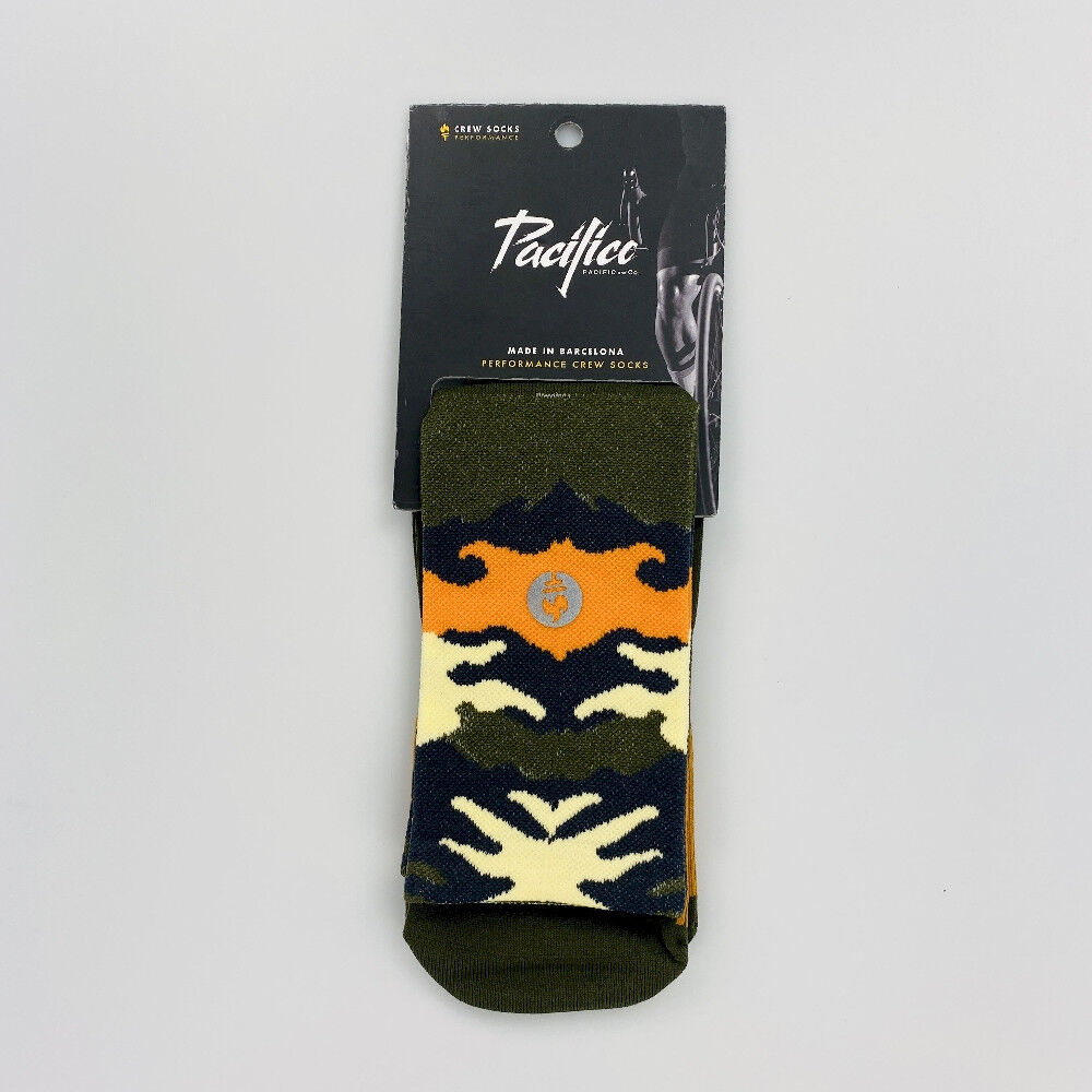 Pacific & Co Camo - Seconde main Chaussettes vélo - Vert olive - 37 - 41 | Hardloop