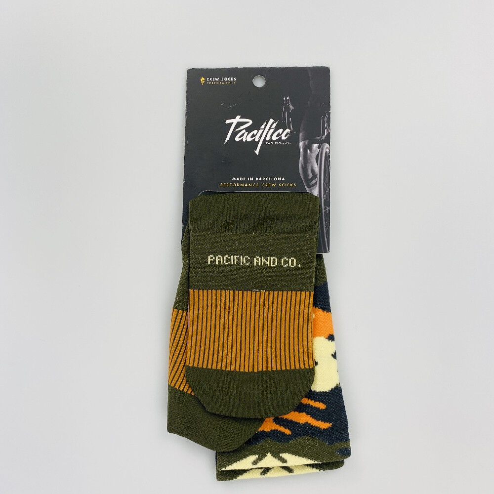 Pacific & Co Camo - Seconde main Chaussettes vélo - Vert olive - 37 - 41 | Hardloop