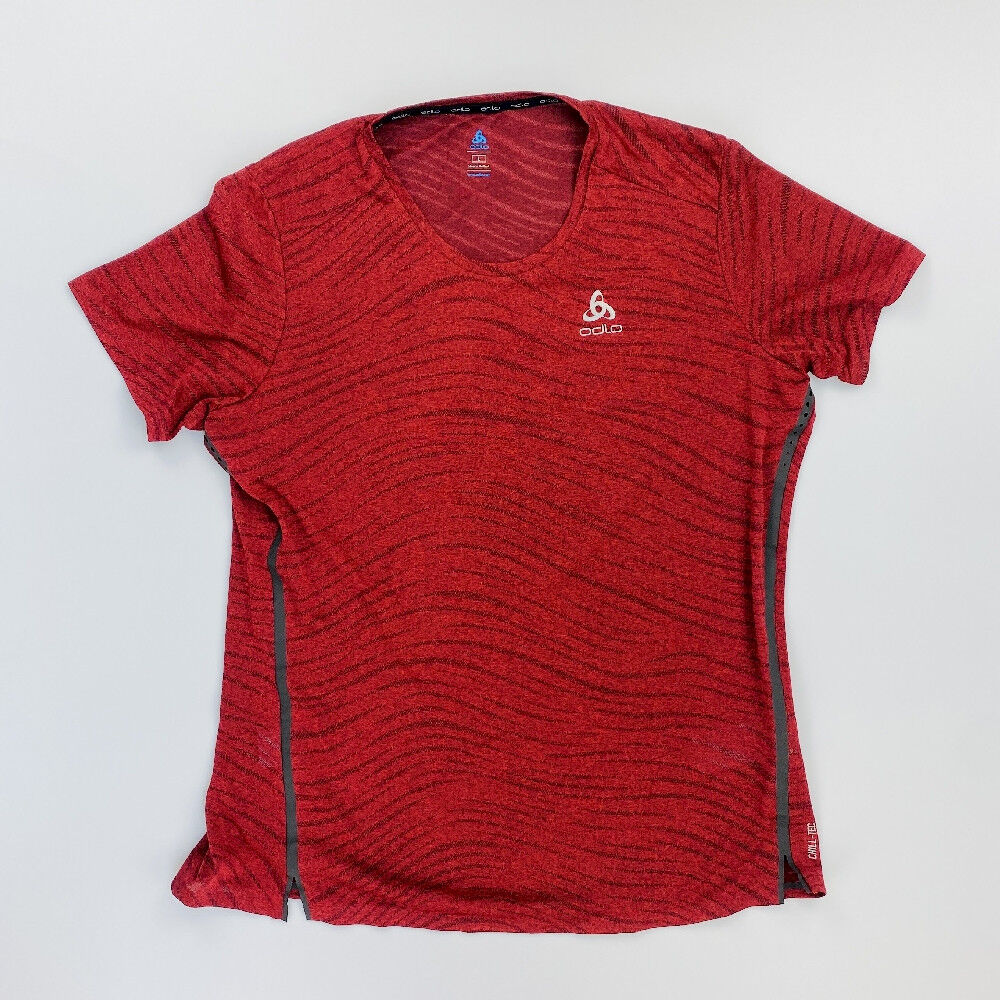 Odlo T-Shirt S/S Crew Neck Zeroweight - Tweedehands T-shirt - Dames - Roze - L | Hardloop