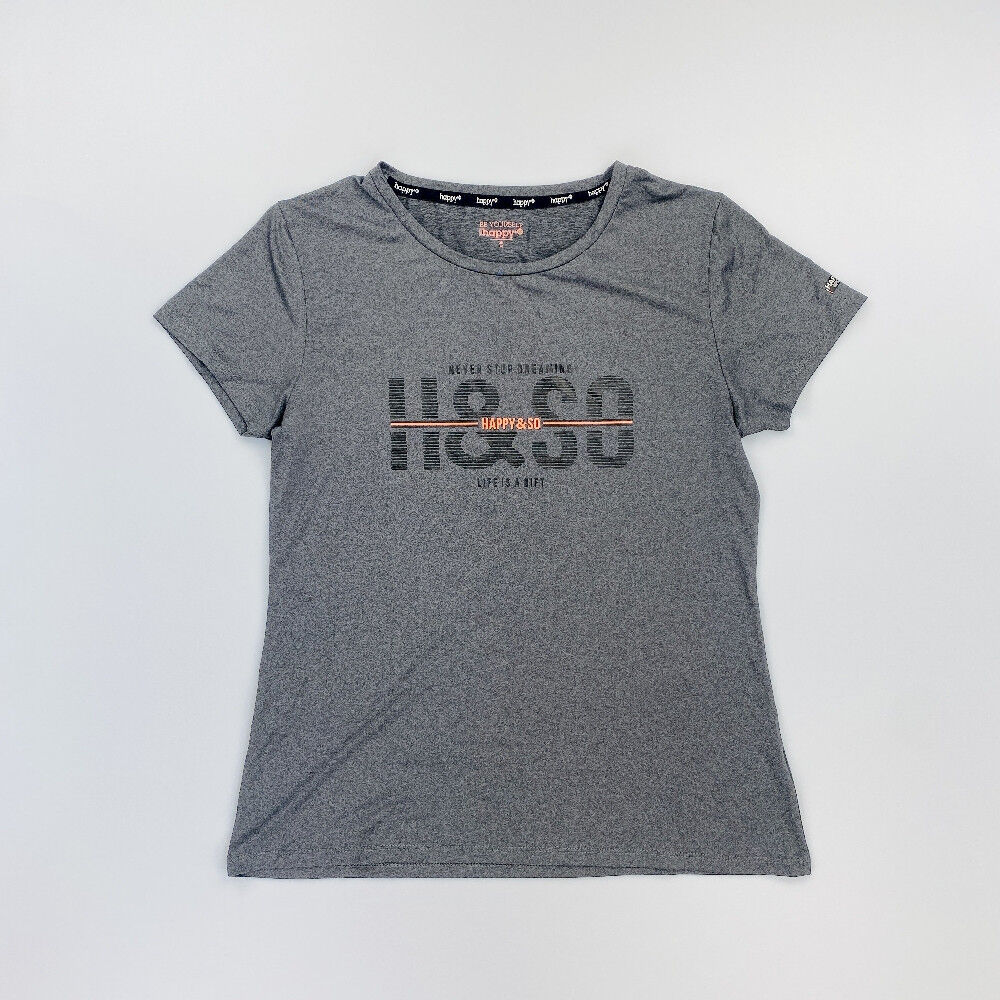Happy & So - Second Hand T-shirt - Women's - Grey - M | Hardloop
