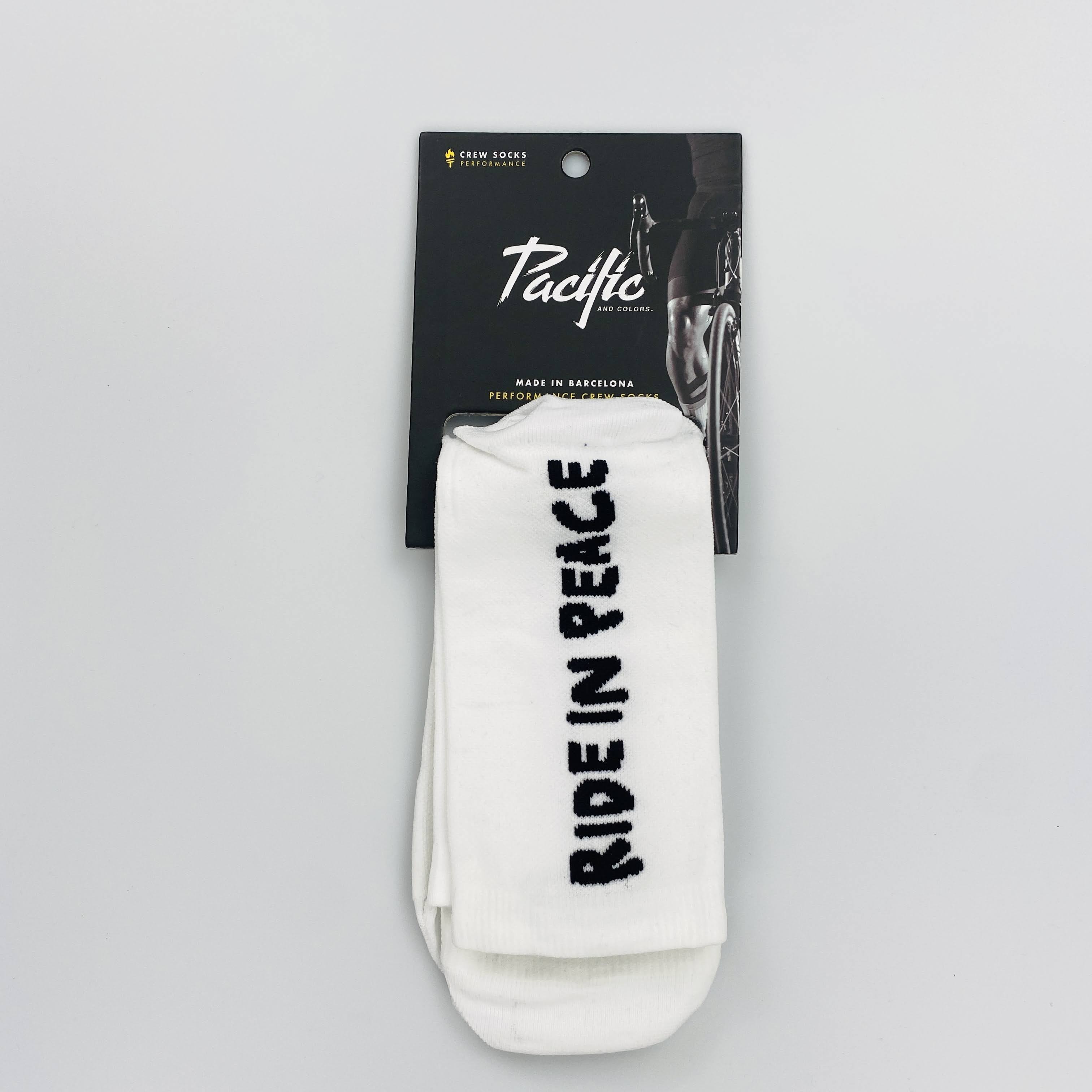 Pacific & Co Ride in Peace - Seconde main Chaussettes vélo - Blanc - 37 - 41 | Hardloop
