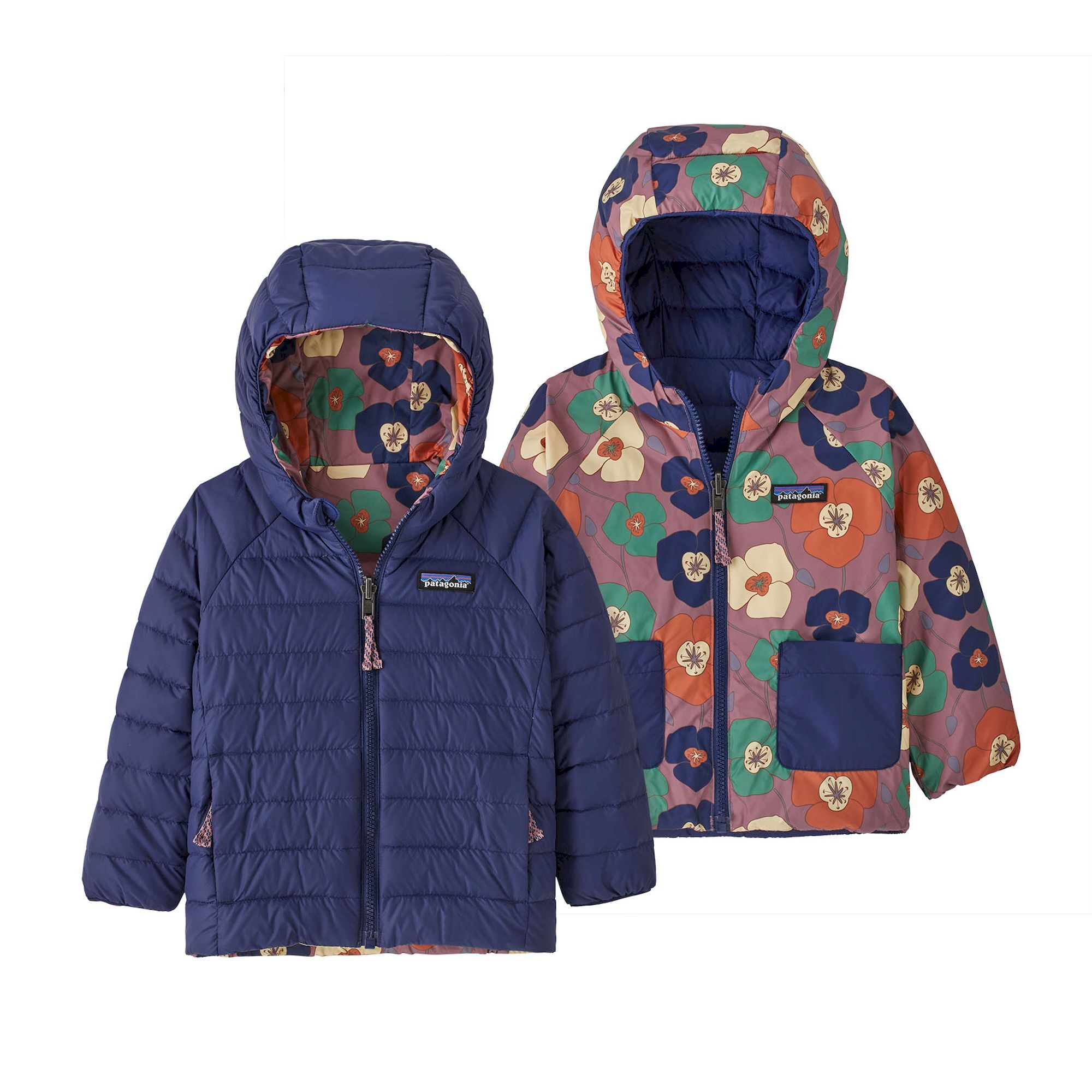 Baby Reversible Down Sweater Hoody Ski jacket Kids