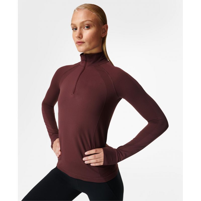 Sweaty Betty Athlete Seamless Half Zip Long Sleeve Top - Bluza polarowa damska | Hardloop