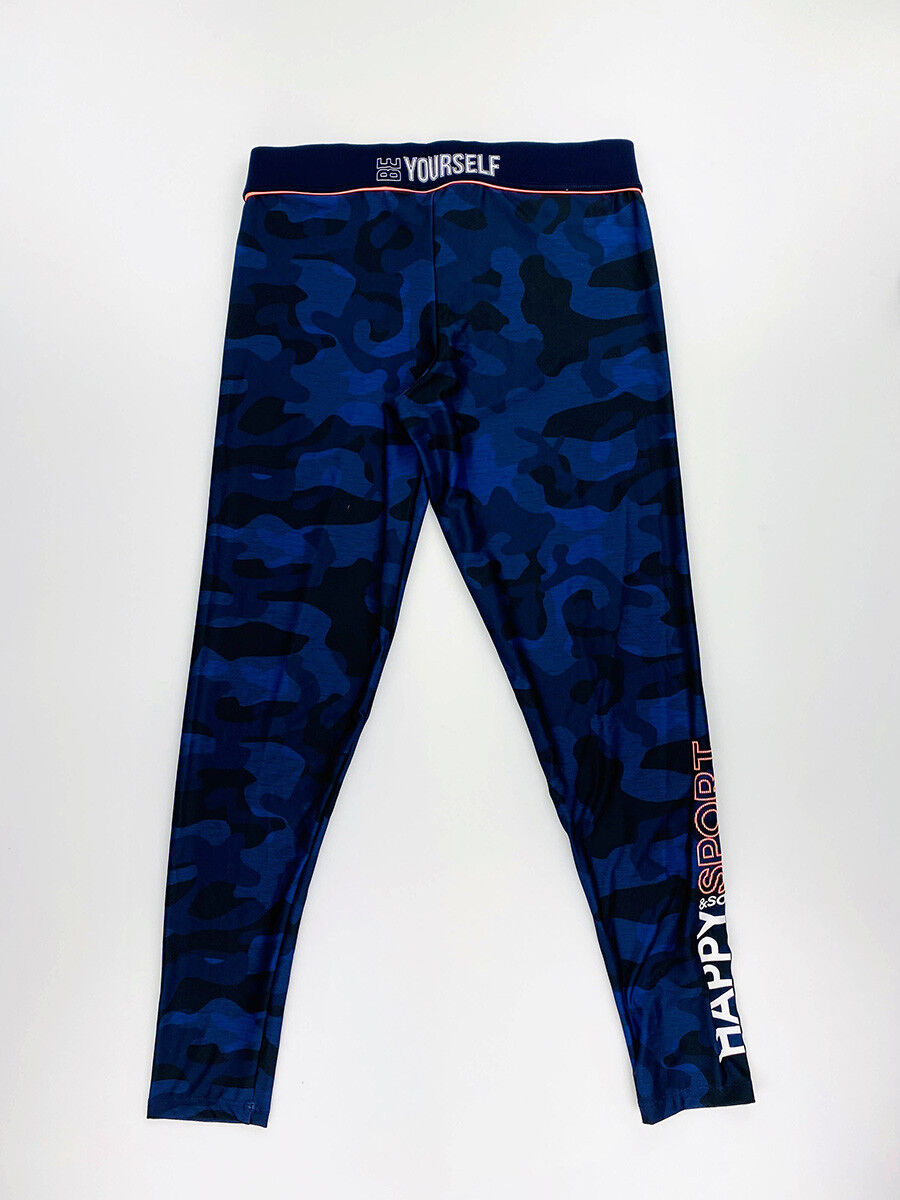 Happy & So Legging Imprime - Pantaloni da corsa - Donna di seconda mano - Olio blu - 40 | Hardloop