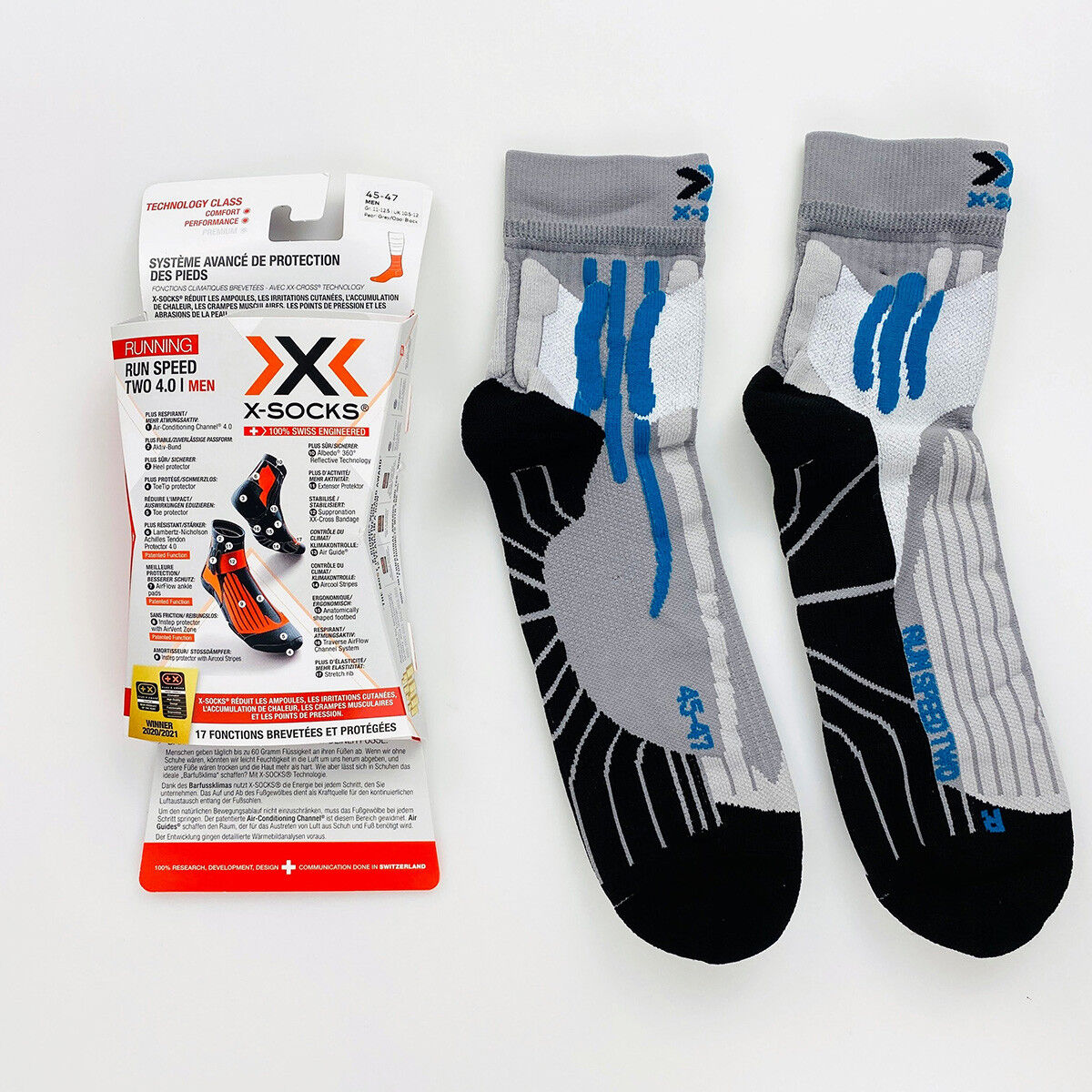 X-Socks Run Speed Two 4.0 - Tweedehands Hardloopsokken - Heren - Veelkleurig - 45 - 47 | Hardloop