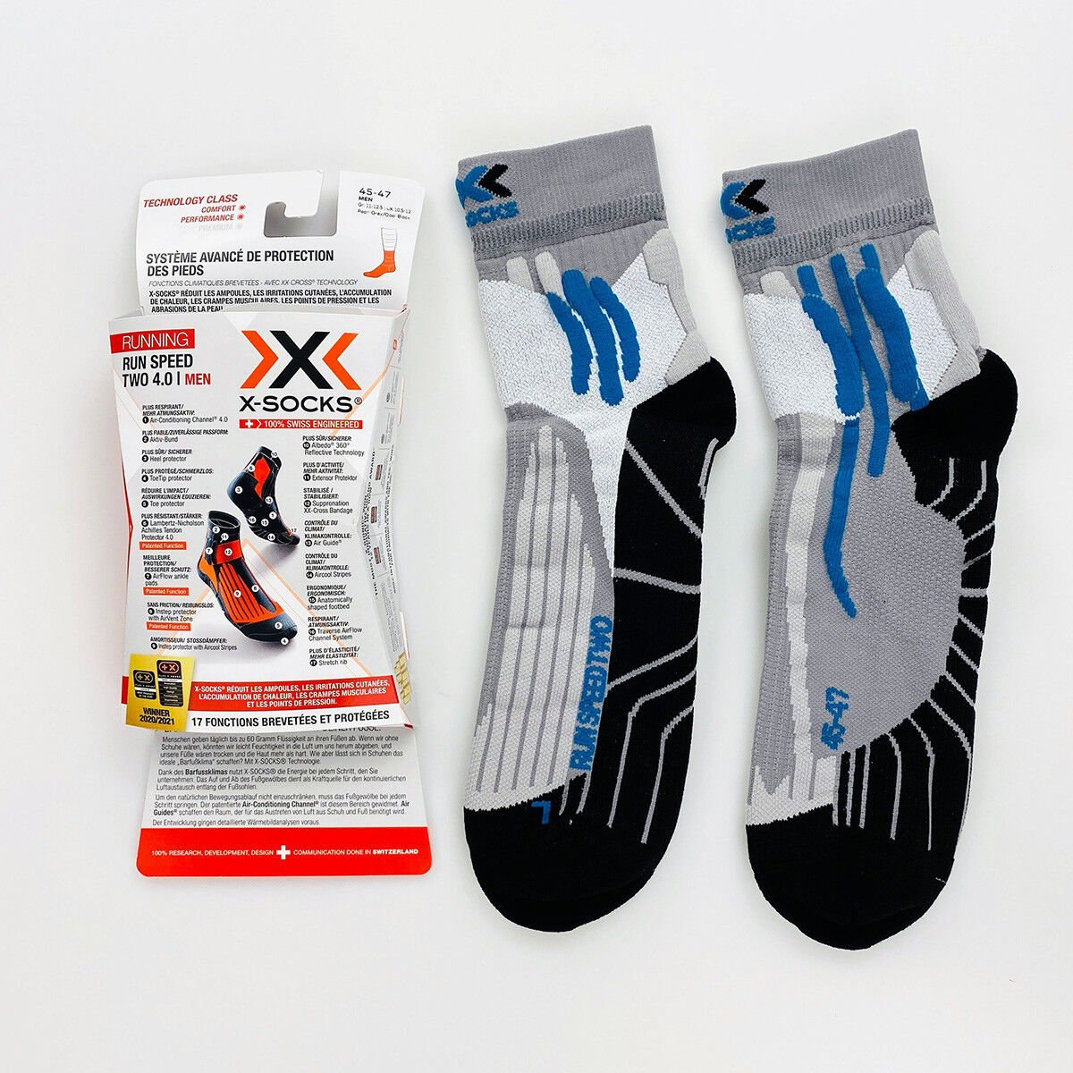 X-Socks Run Speed Two 4.0 - Second Hand Skarpety do biegania meskie - Multicolore - 45 - 47 | Hardloop