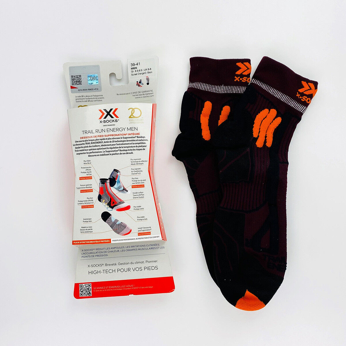 X-Socks Trail Run Energy 4.0 - Tweedehands Sokken - Heren - Veelkleurig - 39 - 41 | Hardloop