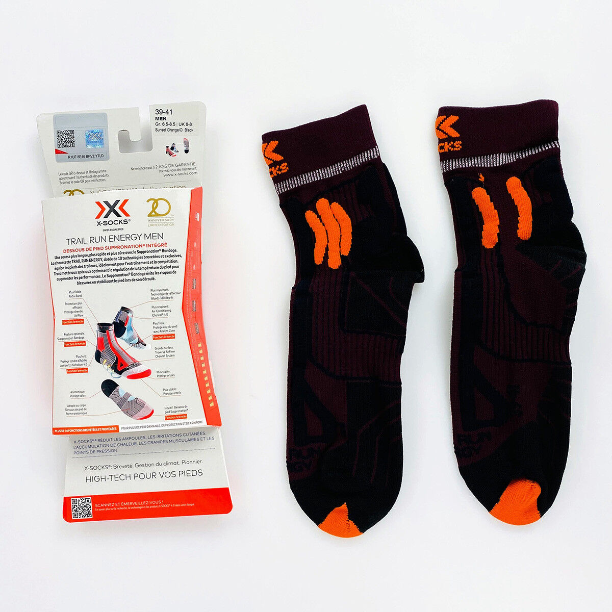 X-Socks Trail Run Energy Men - Tweedehands Sokken - Heren - Veelkleurig - 39 - 41 | Hardloop