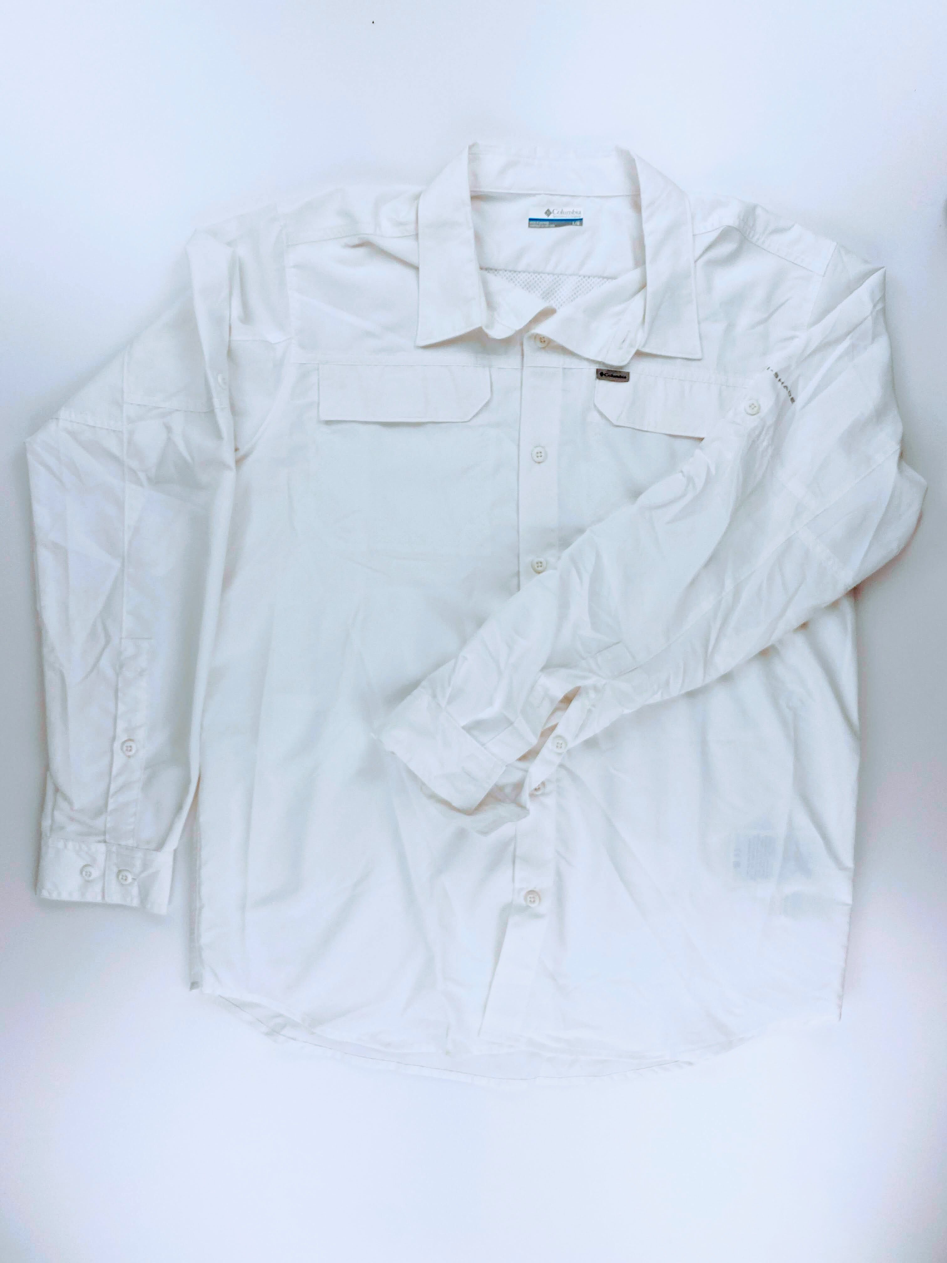 Columbia Long Slive Shirt 2.0 - Tweedehands Overhemd - Heren - Wit - L | Hardloop