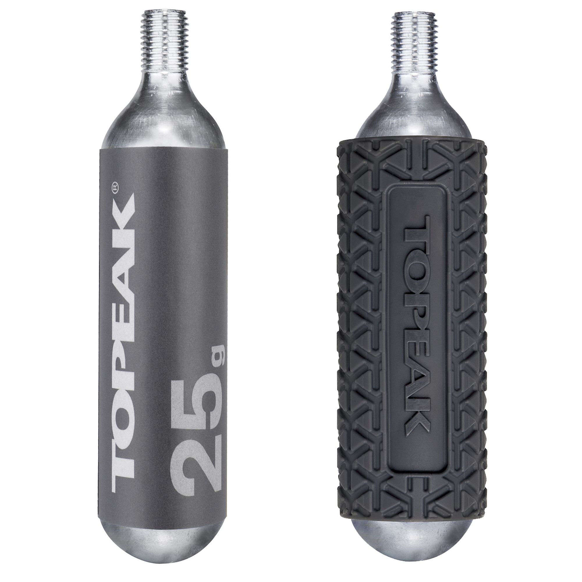 Topeak CO2 Cartridge 25g Threated (2 pieces w/ 1 cover) - CO2-pumppu | Hardloop