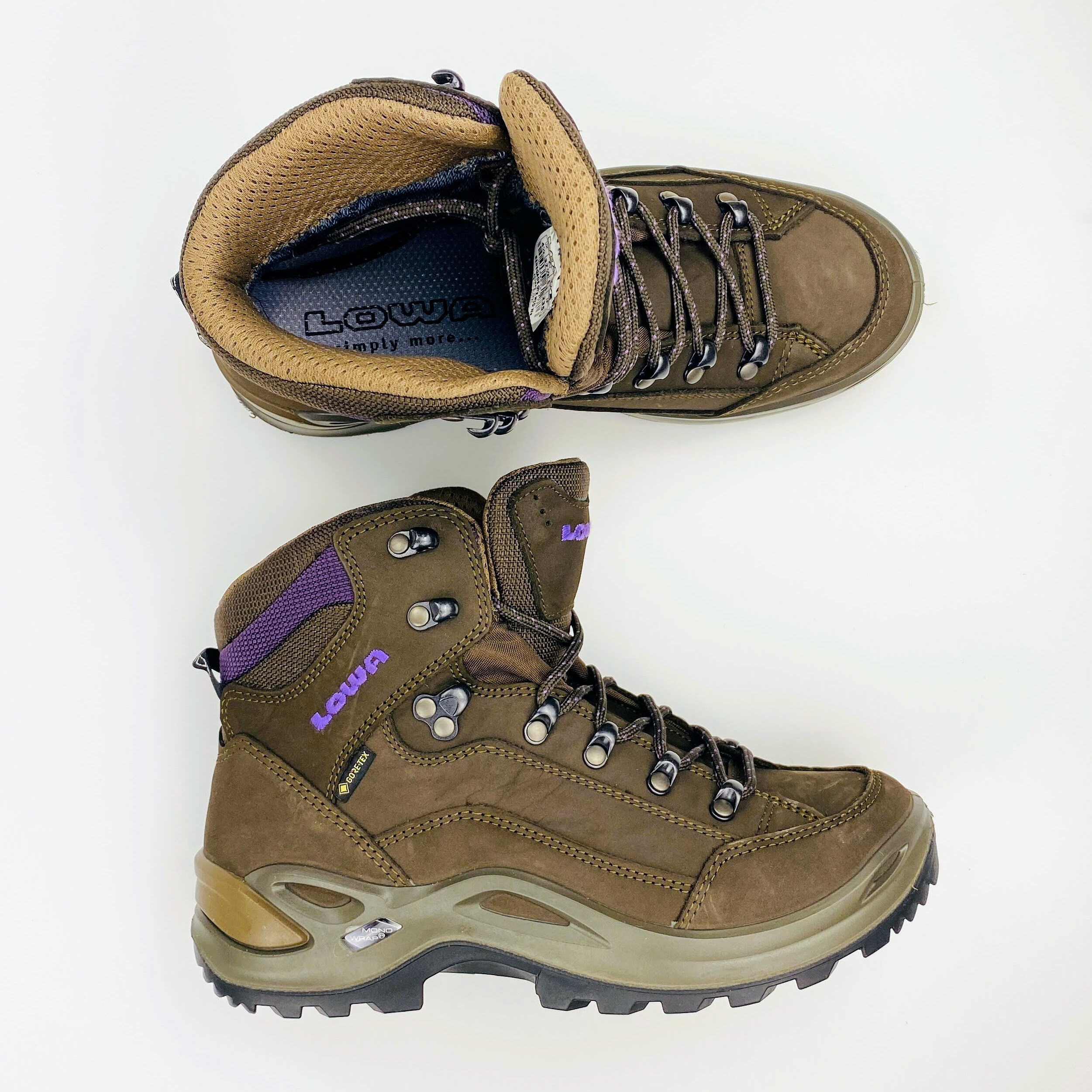 Lowa Renegade GTX Mid Ws - Tweedehands Schoenen - Dames - Bruin - 37.5 |  Hardloop