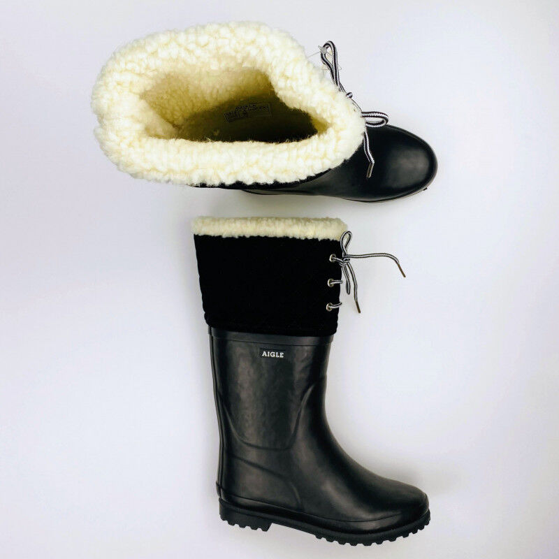 Aigle Polka Giboulee - Second Hand Wellington boots - Women's - Black - 35 | Hardloop