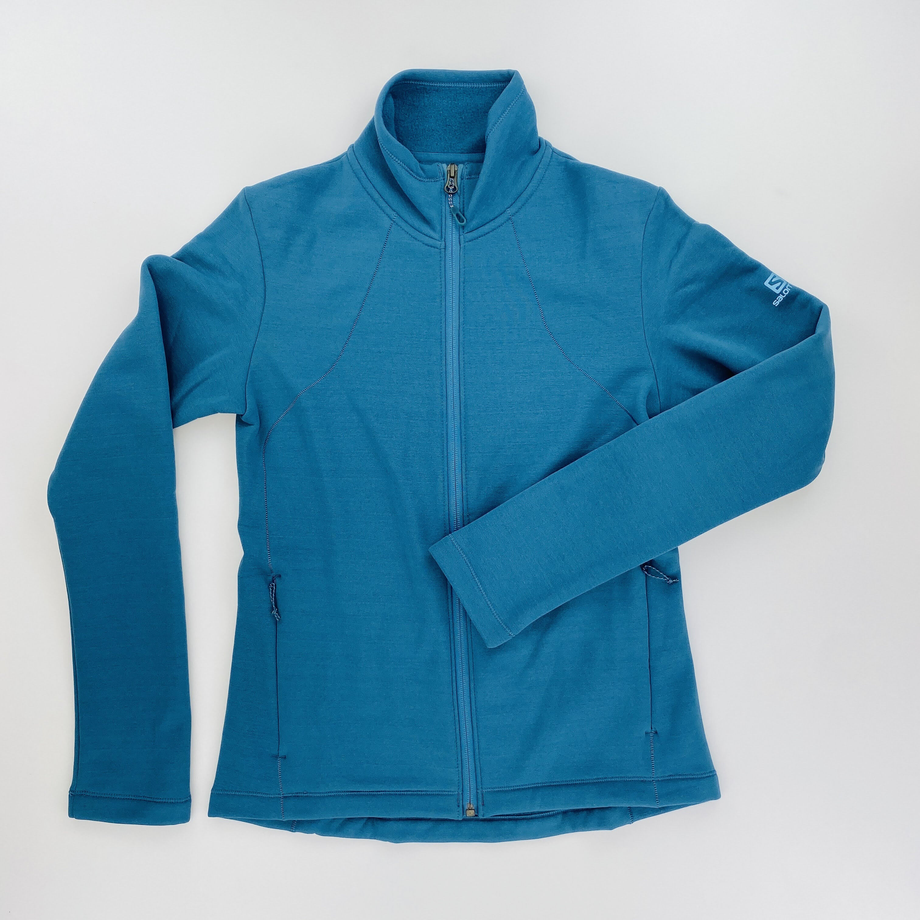 Salomon Sntial Warm Fz Fleece W - Second Hand Fleece jacket - Women's - Blue oil - S | Hardloop