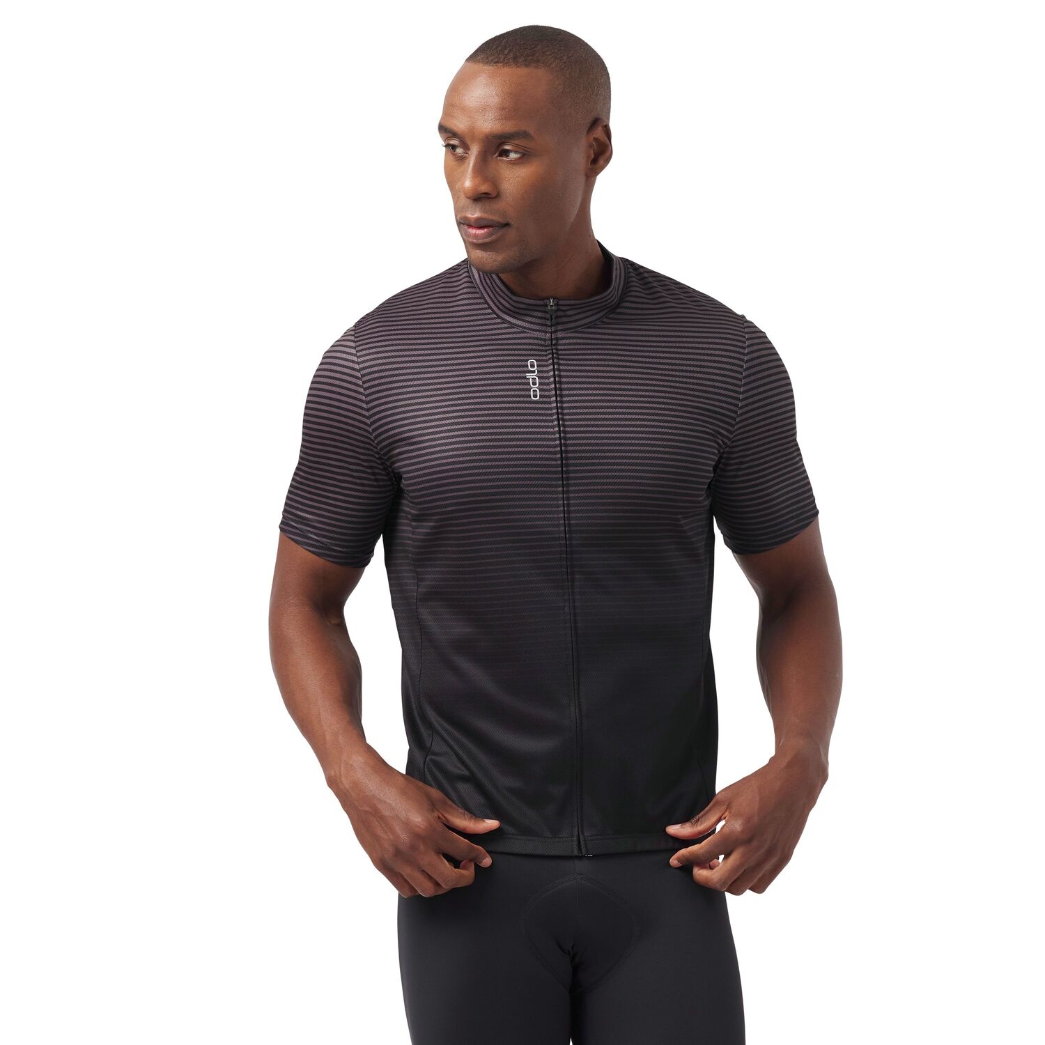 Odlo T-Shirt S/U Collar S/S Full Zip Essential - Koszulka kolarska męska | Hardloop