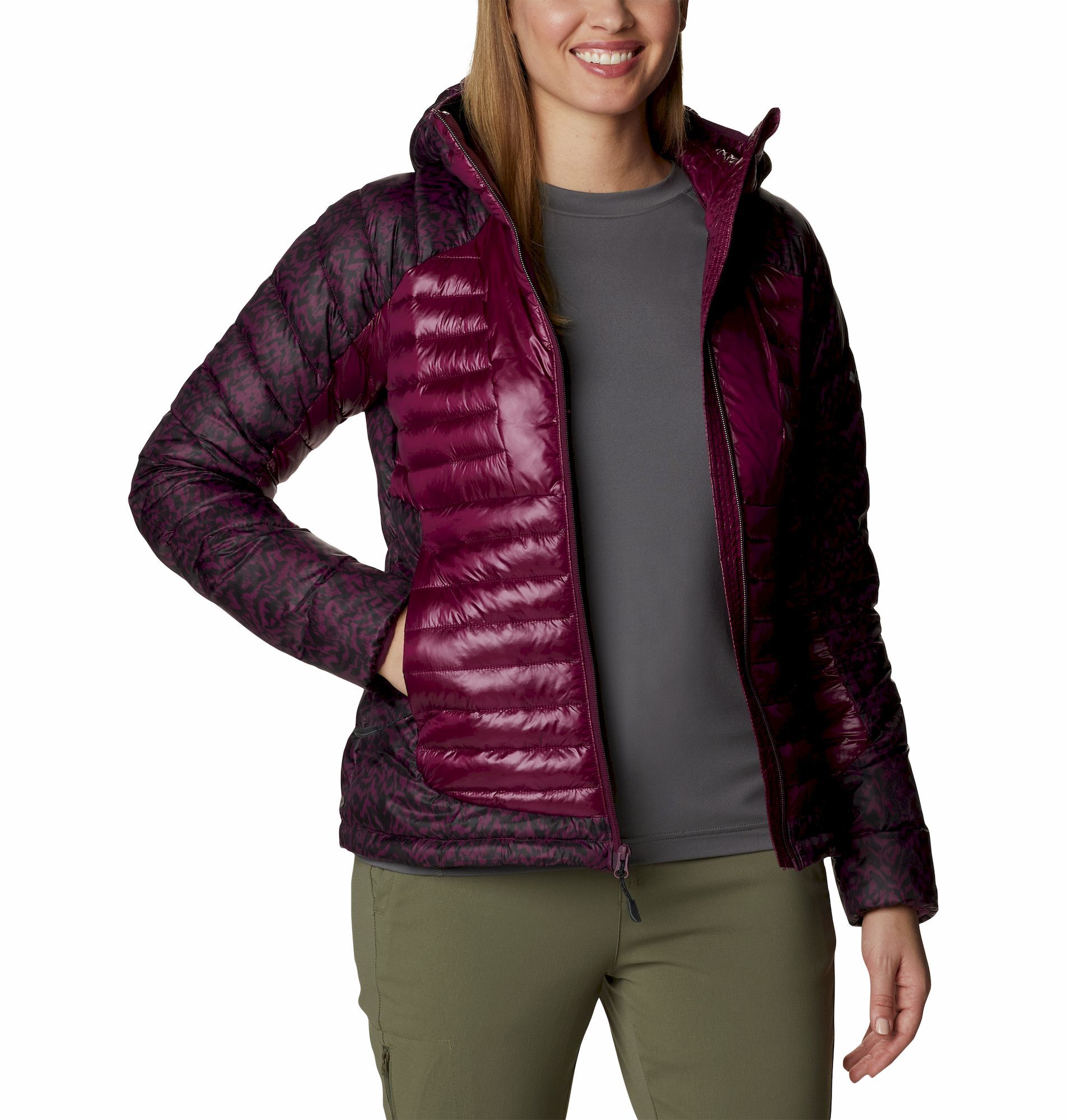 Columbia Labyrinth Loop Hooded Jacket - Kurtka puchowa damski | Hardloop