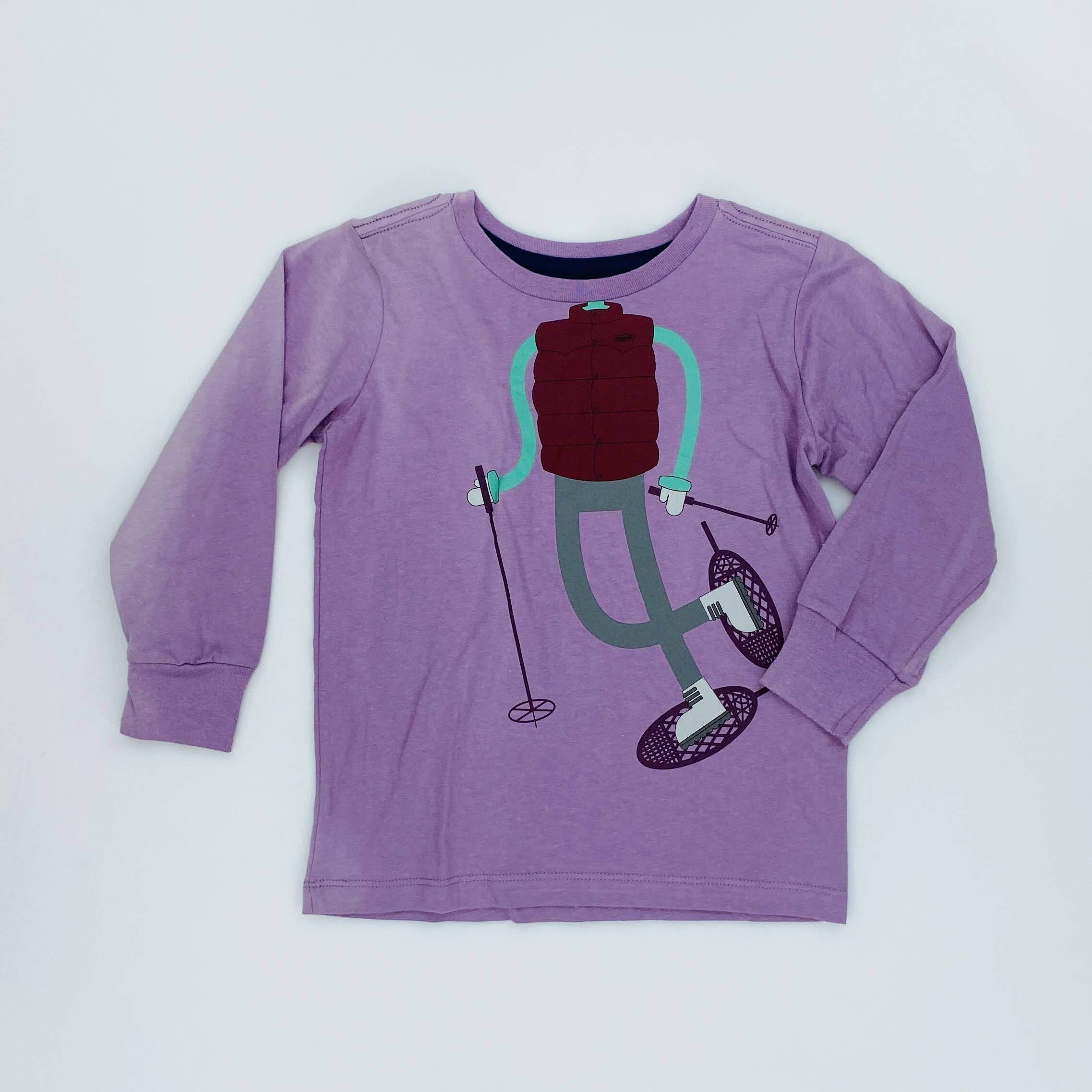 Patagonia Baby L/S Graphic Organic T-Shirt - Pre-owned Undertøj - Barn - Lilla - 2T | Hardloop